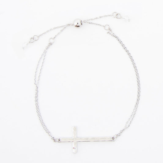Alcea Double Row Cross Bracelet
