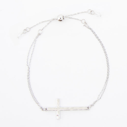 Alcea Double Row Cross Bracelet