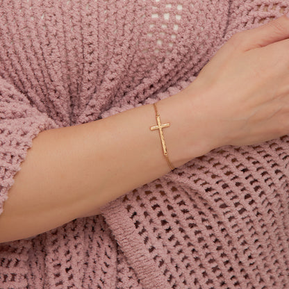 Alcea Double Row Cross Bracelet