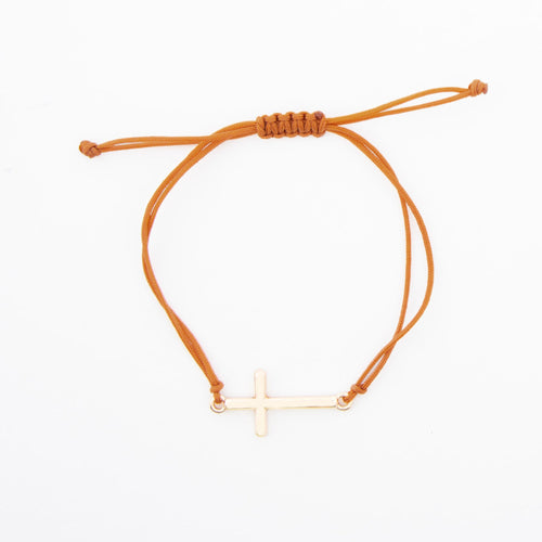 Devon Adjustable Cross Bracelet