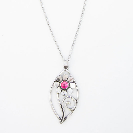 Cecily Floral Swirl Pendant Necklace