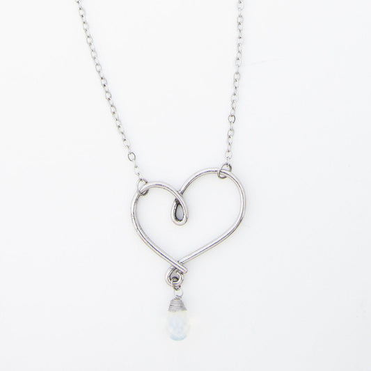 Ellyn Wire Wrapped Heart Pendant Necklace