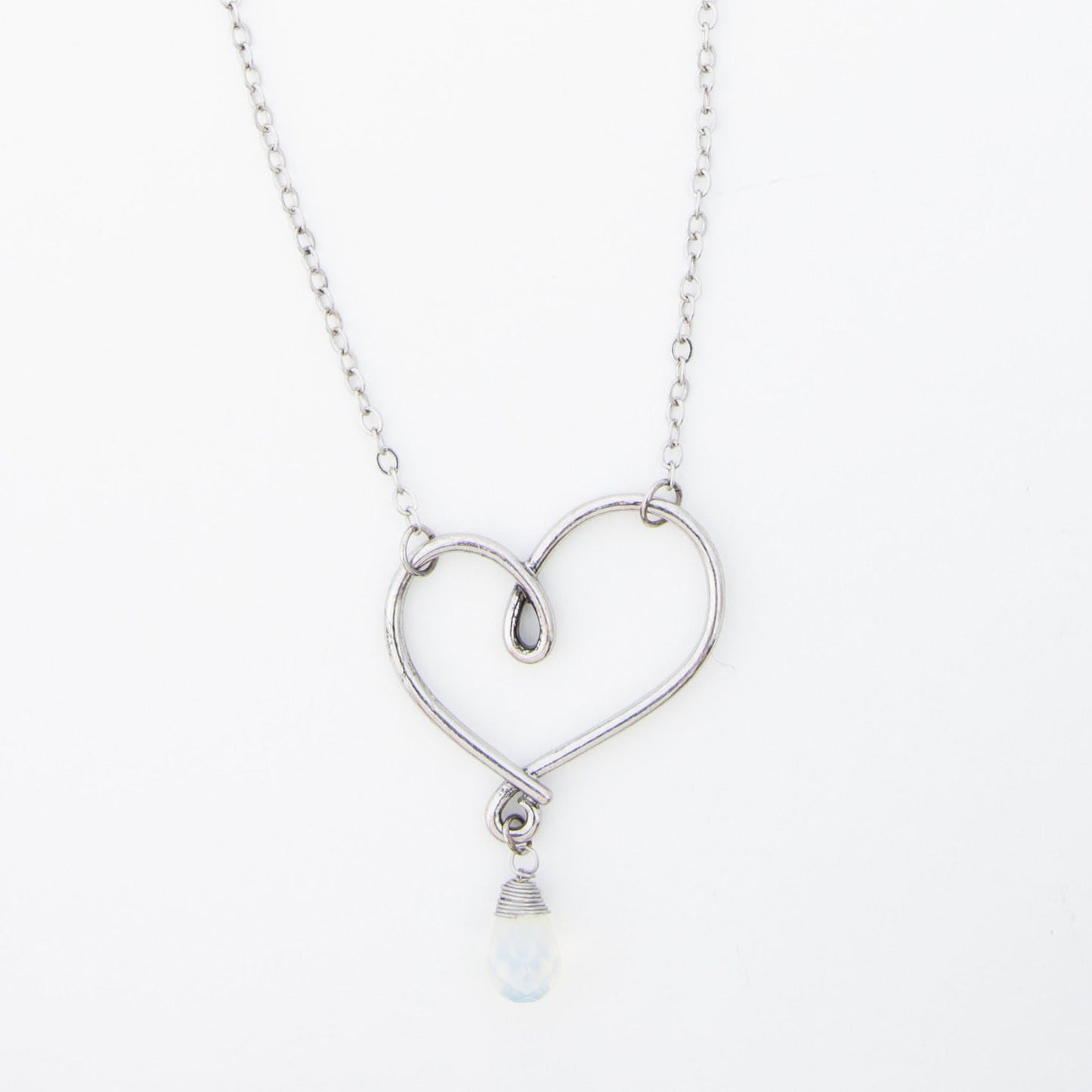 Ellyn Wire Wrapped Heart Pendant Necklace