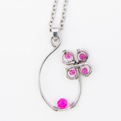 Randi Wire Wrapped Flower Pendant Necklace