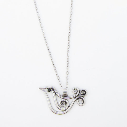 Ashlee Swirled Bird Pendant Necklace