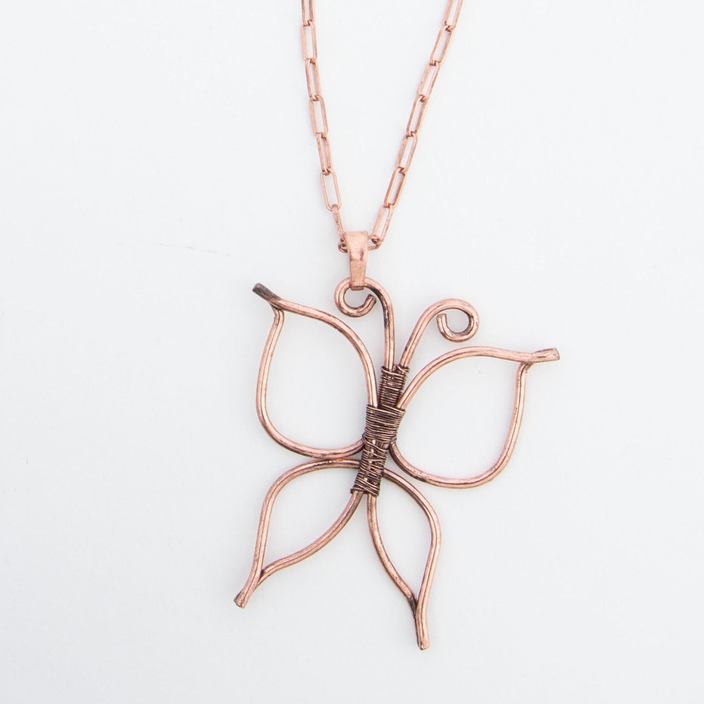 Iselin Wire Wrapped Butterfly Necklace