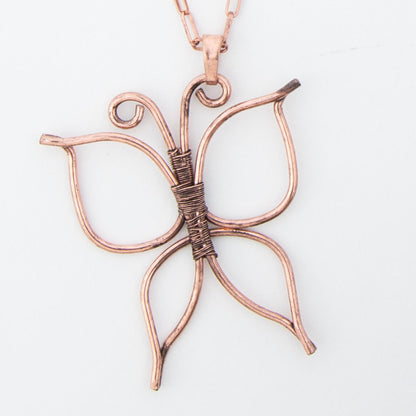 Iselin Wire Wrapped Butterfly Necklace