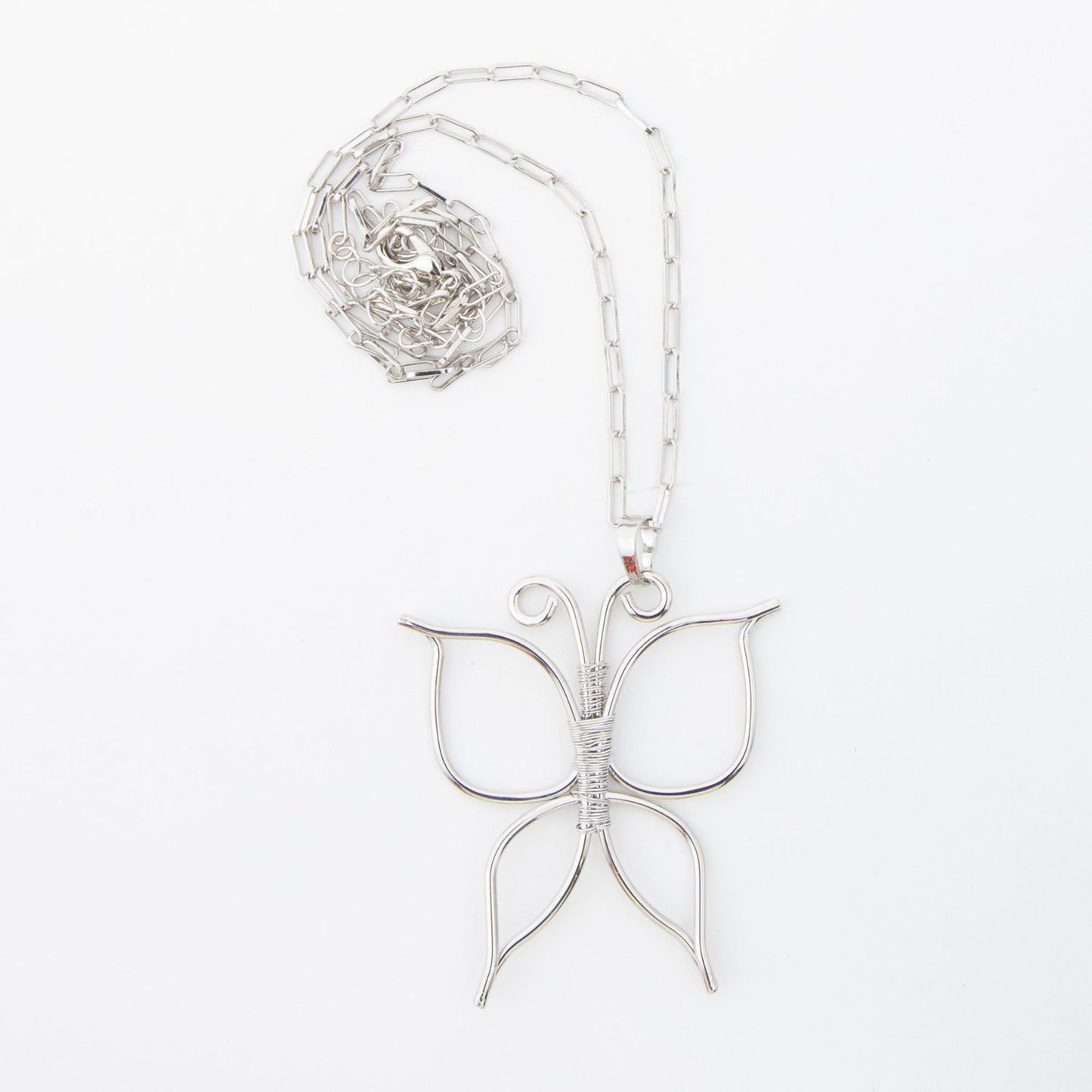 Iselin Wire Wrapped Butterfly Necklace