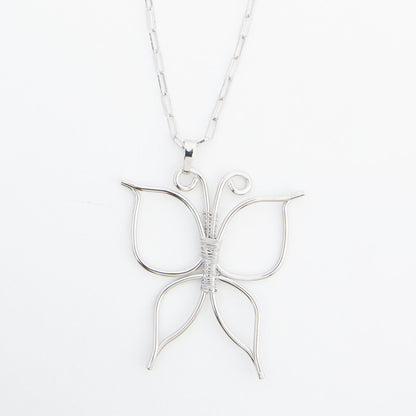 Iselin Wire Wrapped Butterfly Necklace