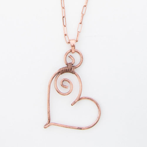 Iselin Wire Wrapped Heart Necklace