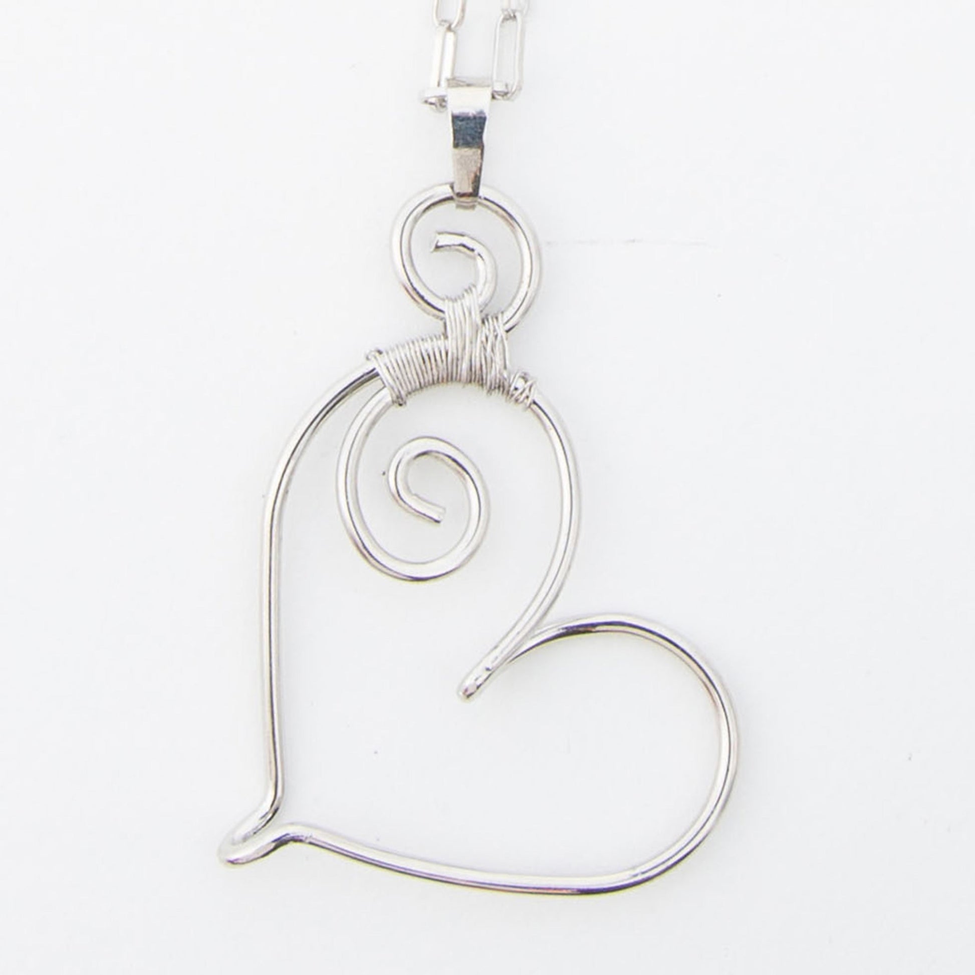 Iselin Wire Wrapped Heart Necklace