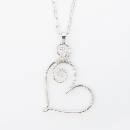 Iselin Wire Wrapped Heart Necklace