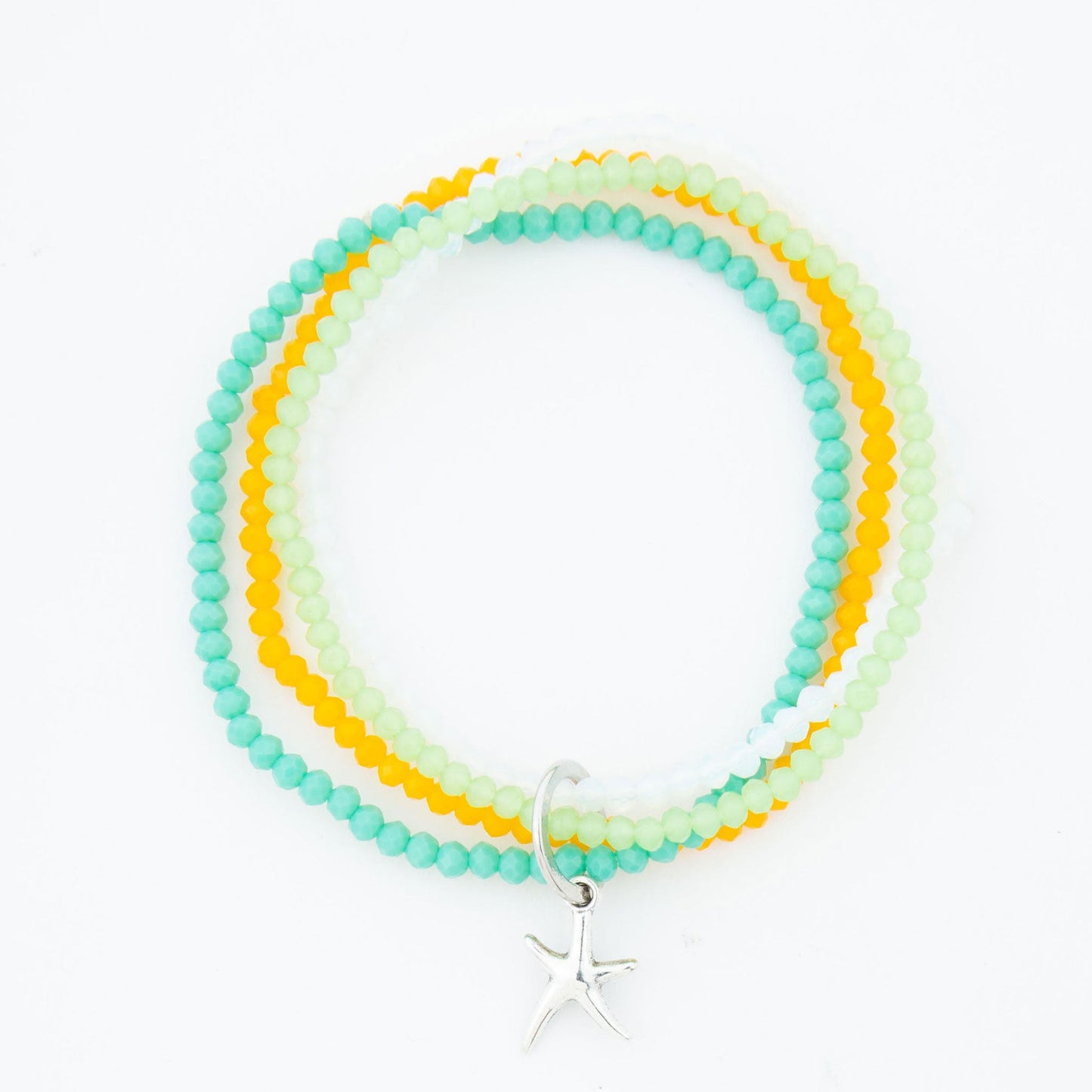 Kanani Multi Row Starfish Charm Bracelet