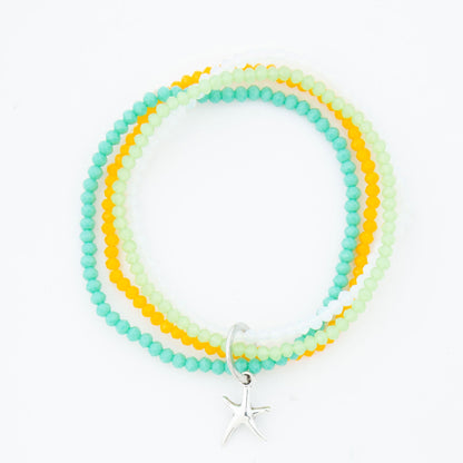 Kanani Multi Row Starfish Charm Bracelet