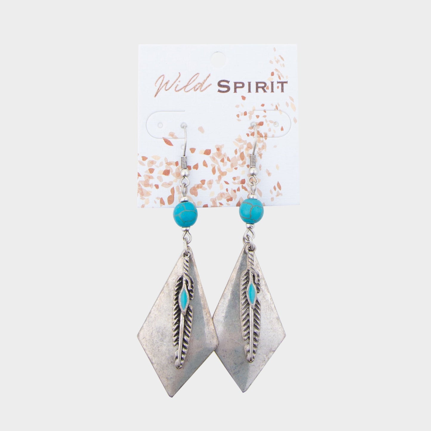 Wild Spirit Turquoise Feather Earrings