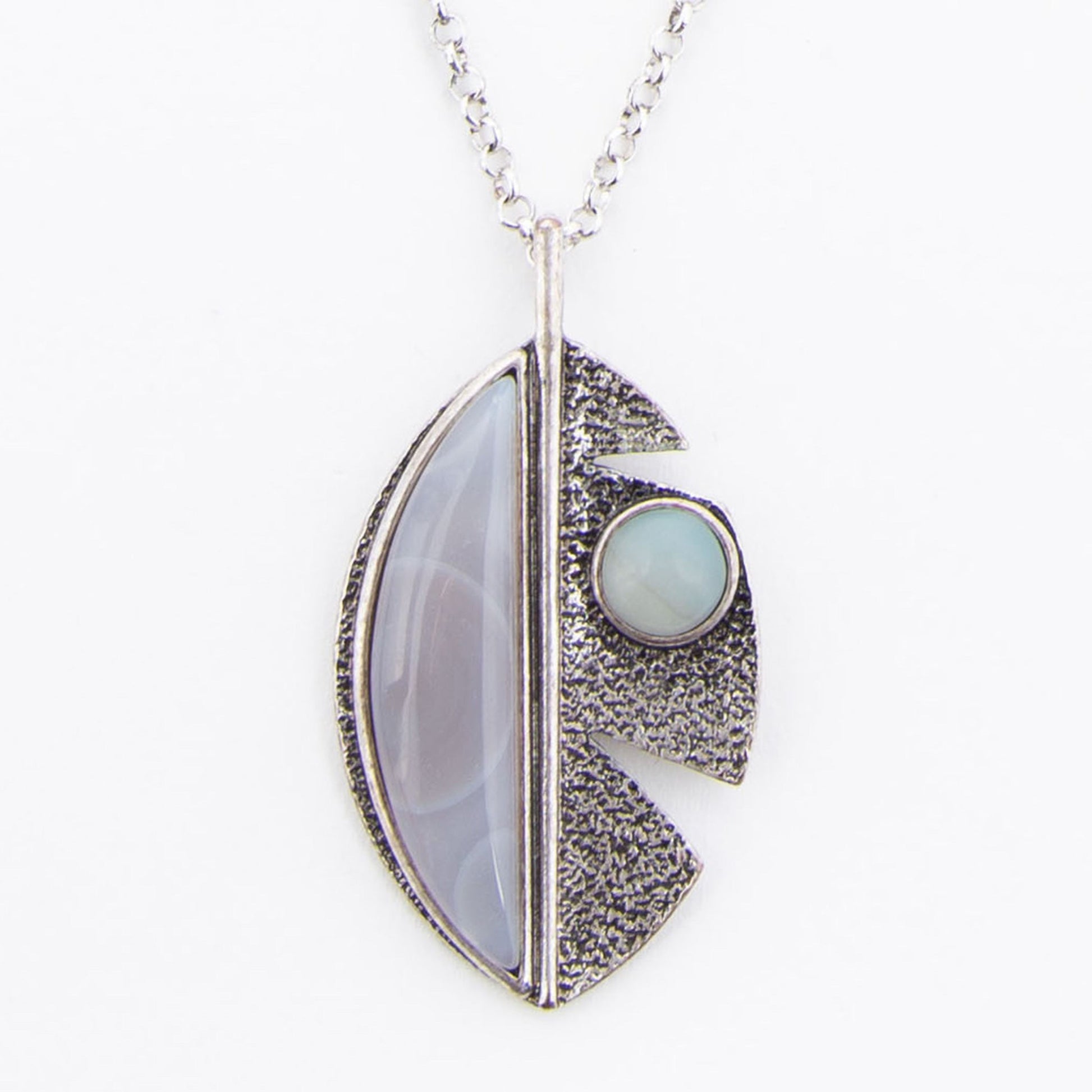 Torrin Leaf Stone Pendant Necklace