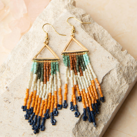 Irie Seed Bead Chandelier Earrings