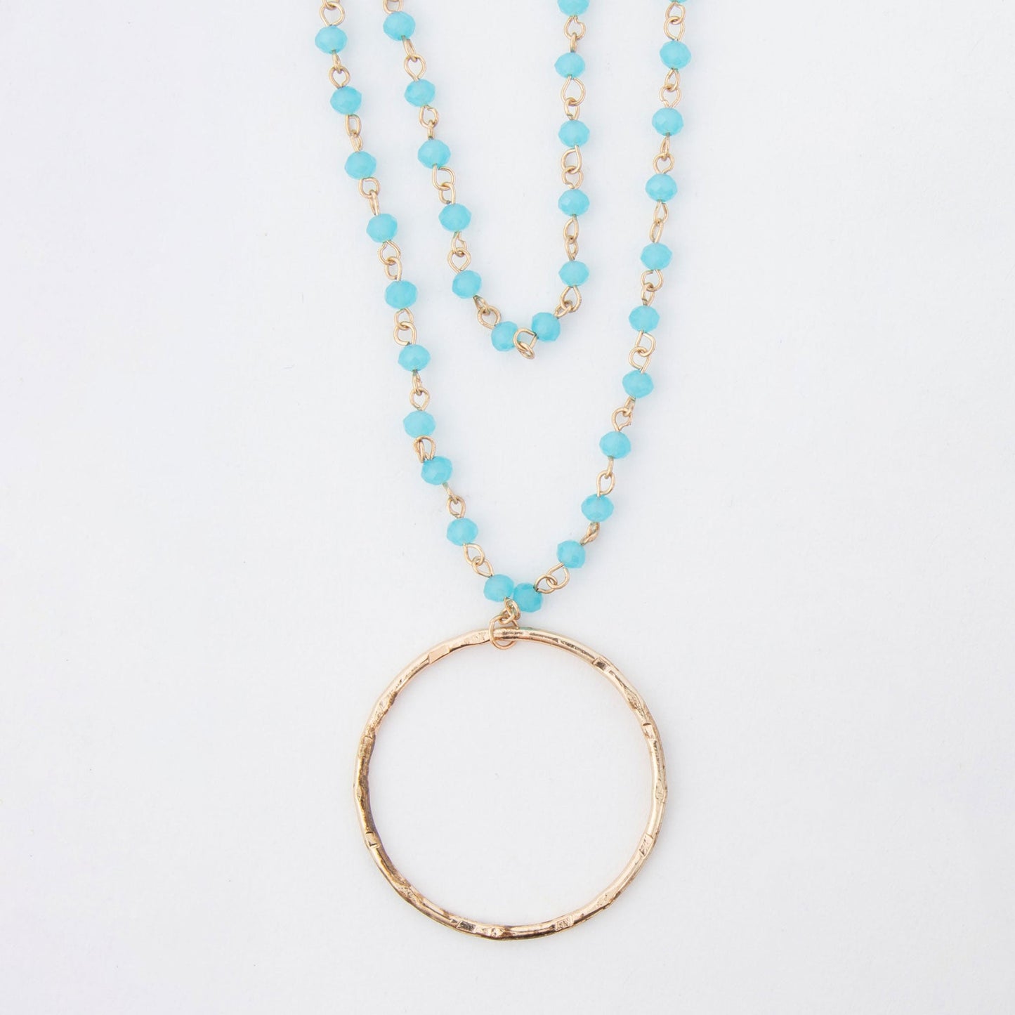 Malia Beaded Ring Pendant Necklace