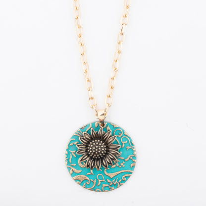 Jericho Sunflower Pendant Necklace