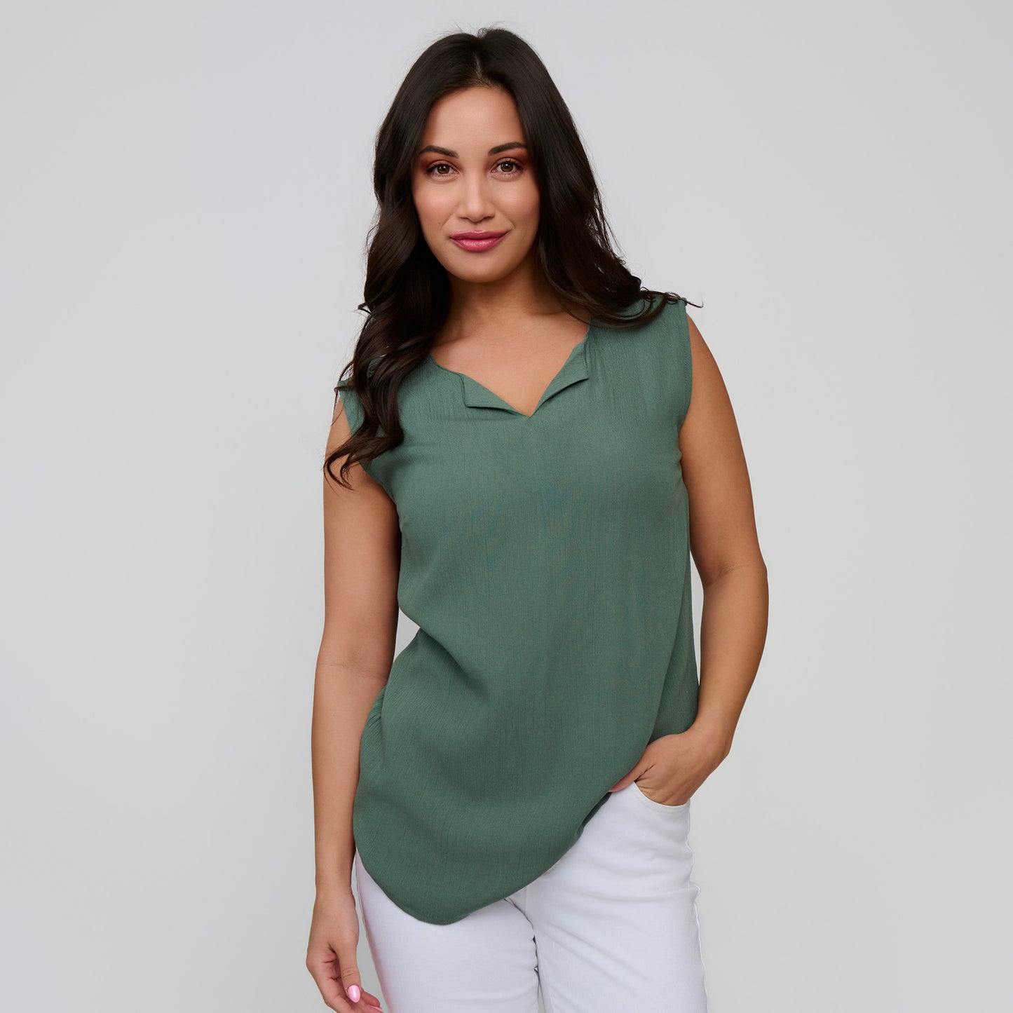 Nika Sleeveless V-Neck Blouse