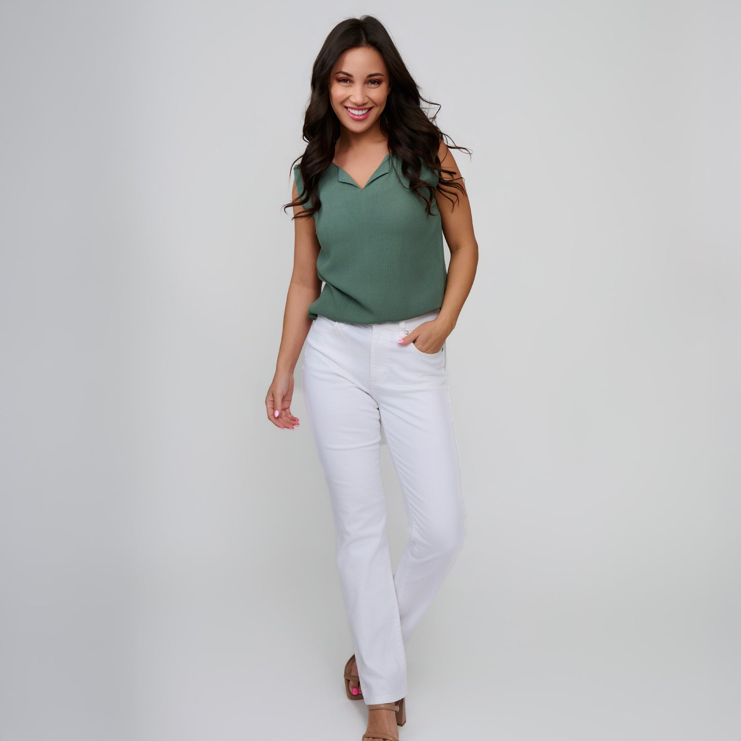 Nika Sleeveless V-Neck Blouse