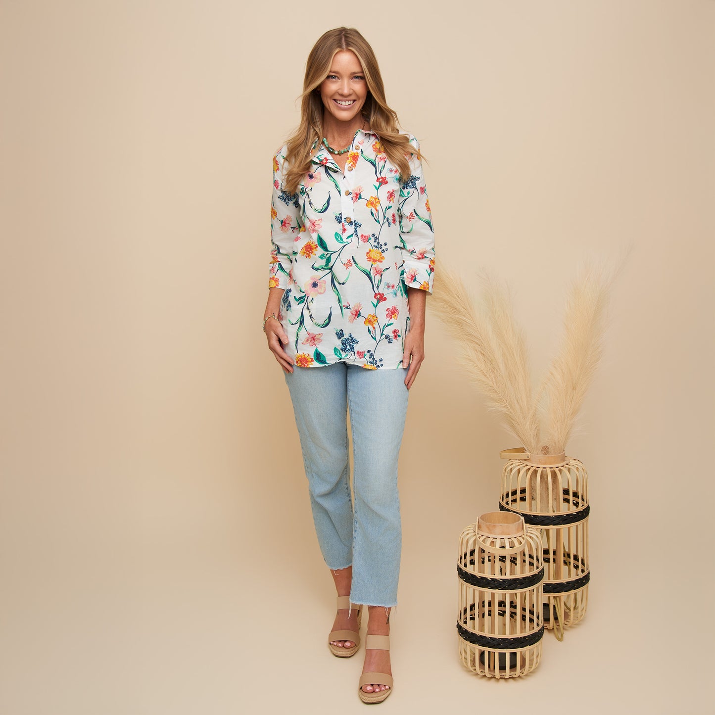 Tessa 3/4 Sleeve Tunic Top