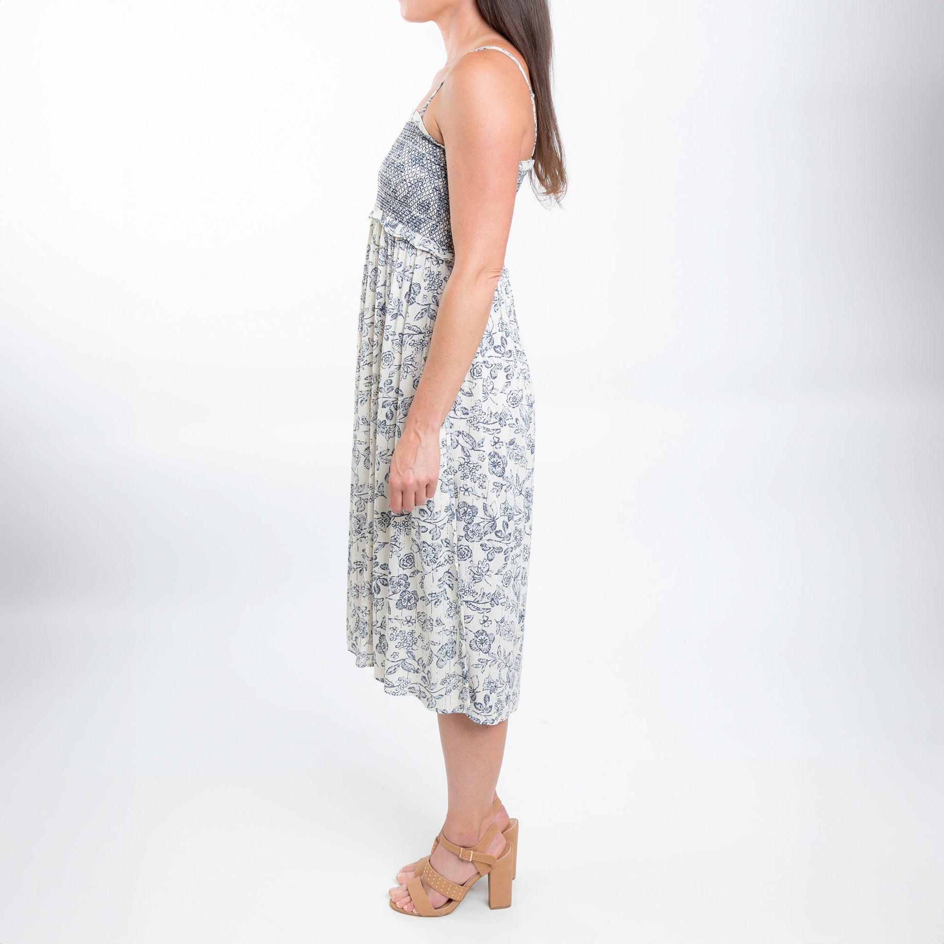 Sarai Smocked Midi Dress