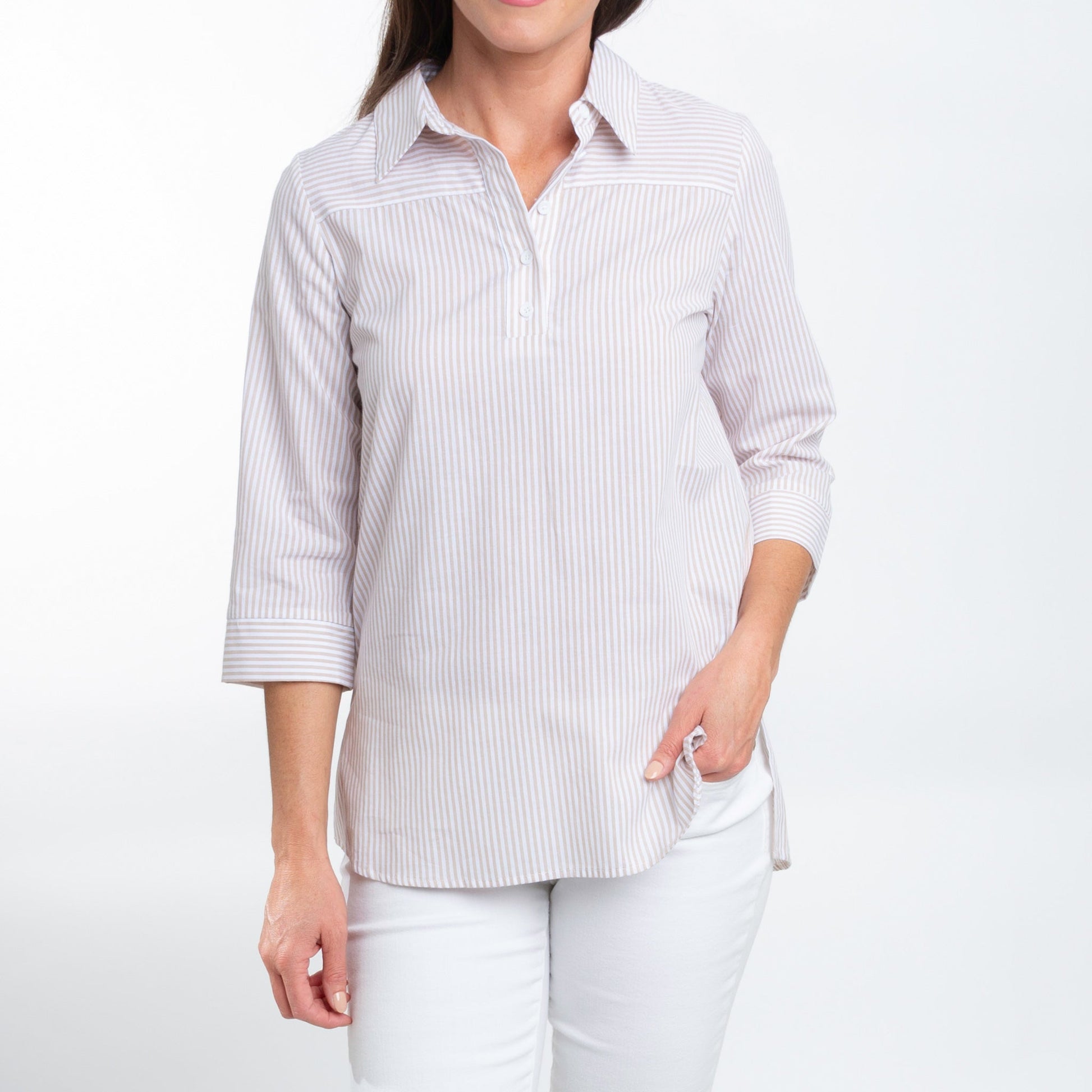 Lakelyn 3/4 Sleeve Henley Top