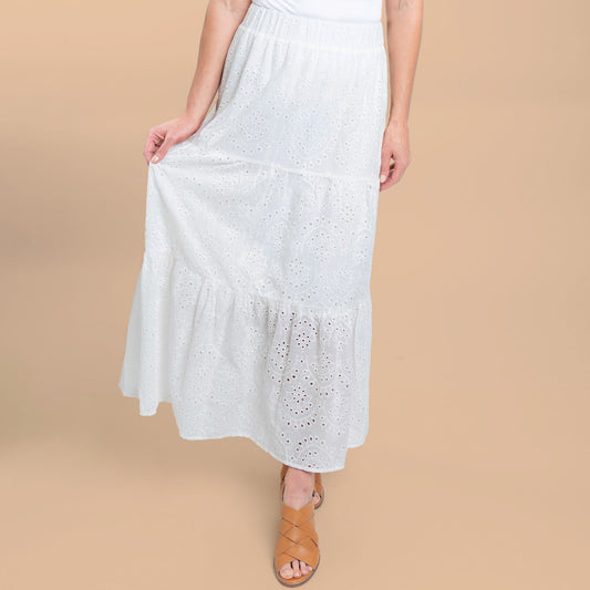 Solange Eyelet Maxi Skirt