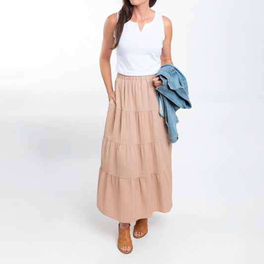 McKay Tiered Maxi Skirt