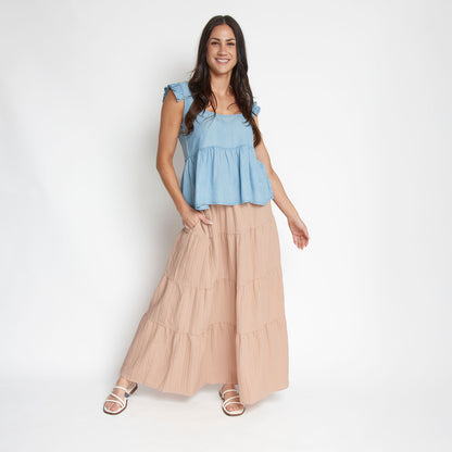 McKay Tiered Maxi Skirt