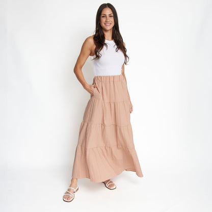 McKay Tiered Maxi Skirt