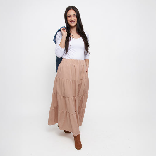 McKay Tiered Maxi Skirt
