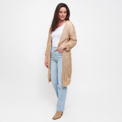 Enya Long Crochet Cardigan