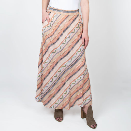Halle Maxi Skirt, Bohemian Stripe