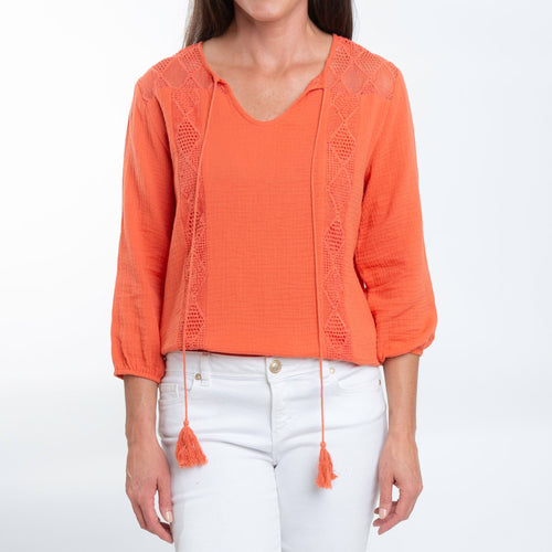 Larisa Gauze Tie Top