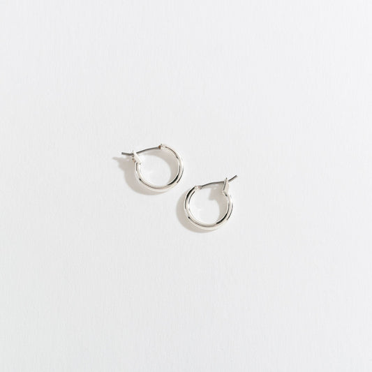 Silver Click Hoop Ear Sense Pe