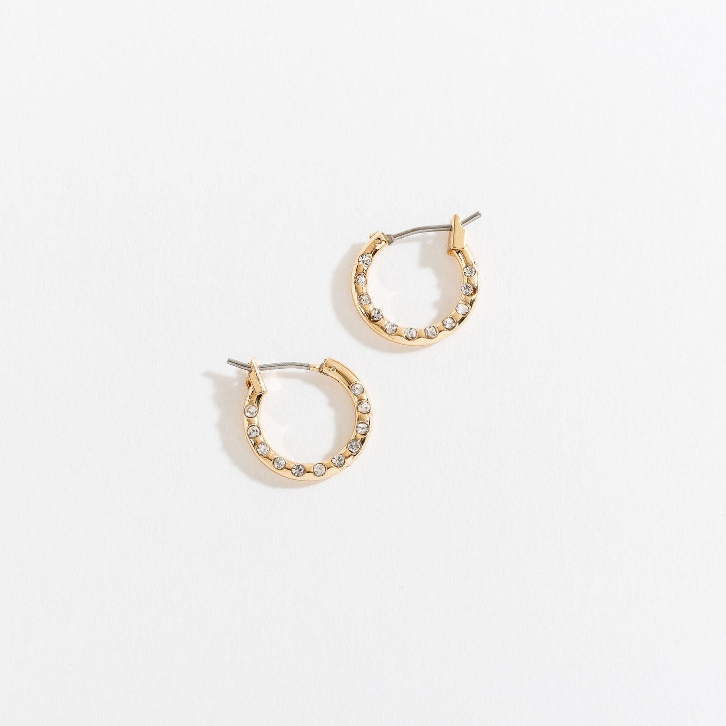 Gold Hoop W/Stone Ear Sense Pe