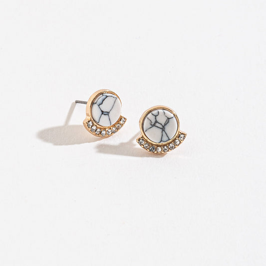 Howlite Pave Earsense Earrings