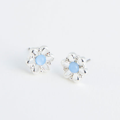 Silver Flower Ear Sense Earrings