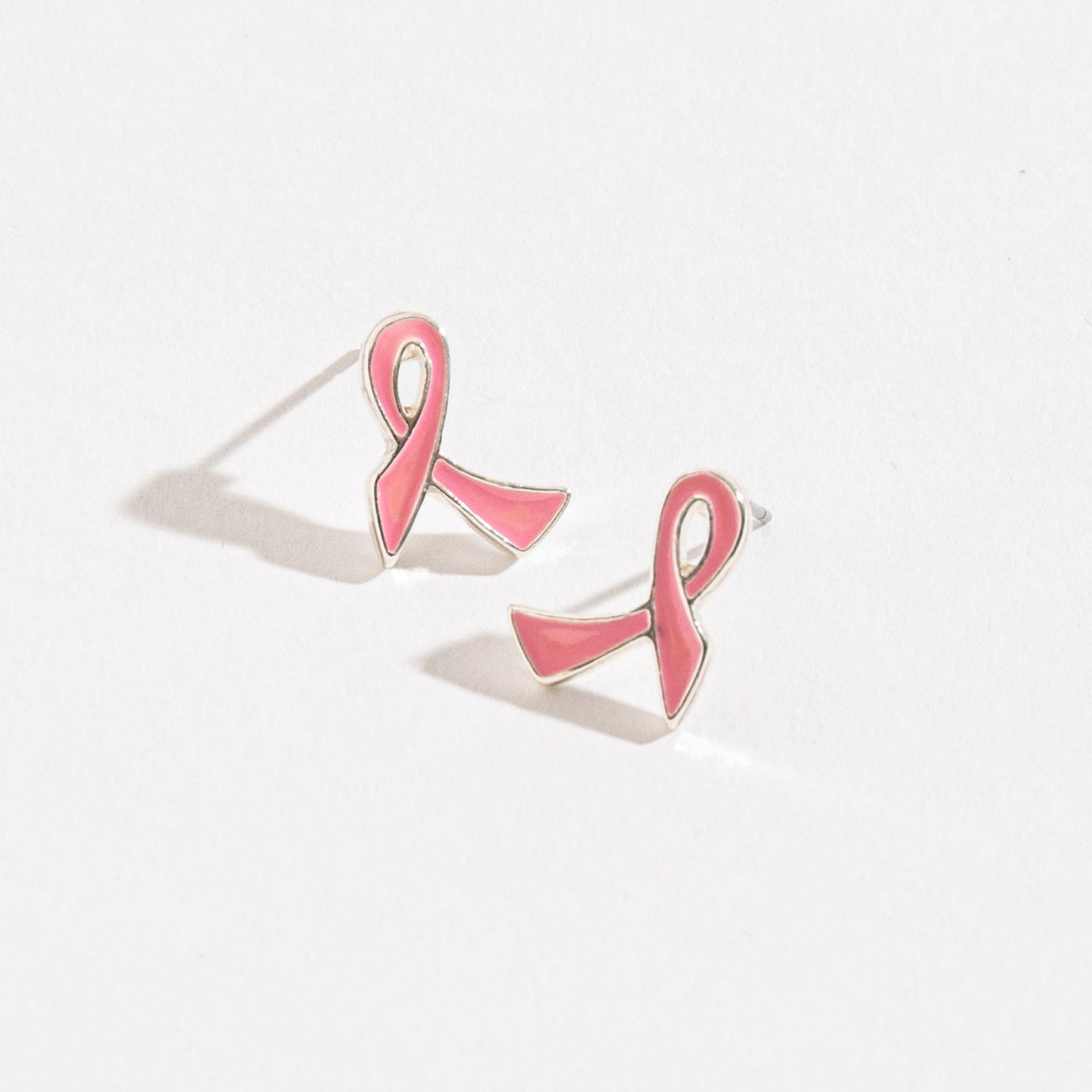 Pink Ribbon Earsense Earrings