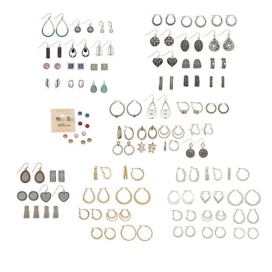 72Pc Es Nickel Free Earring Asst