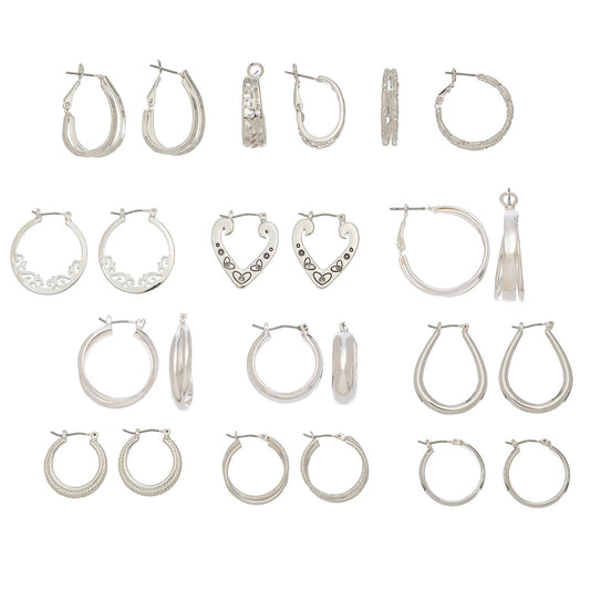 Silver Hoops Pcd Ear