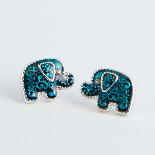 Turquoise Elephant Ear Sense Earrings