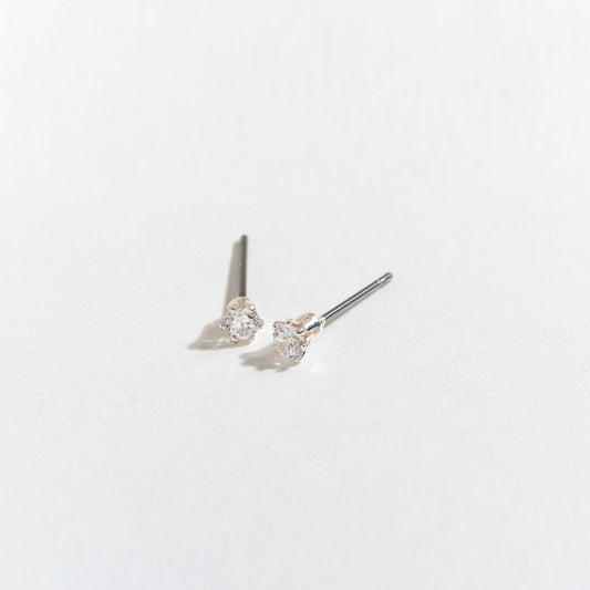 3Mm Silver Cz Ear Sense Pe