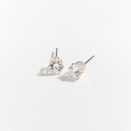 6Mm Silver Cz Ear Sense Pe