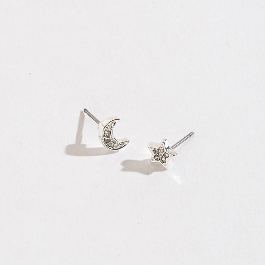 Moon & Star Pave Earsense Earrings