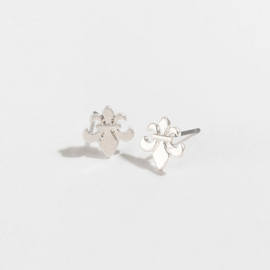 Stud Buds Fleur De Lis-Sil