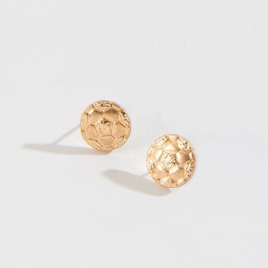 Soccer Ball Stud Buds Earrings