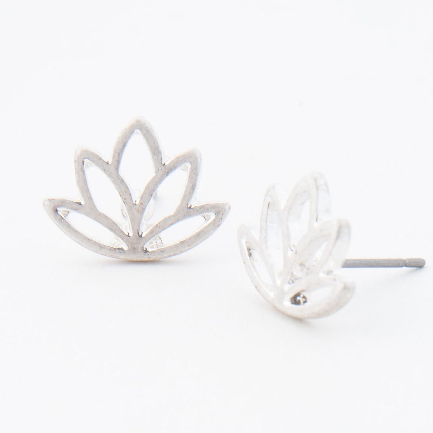 Lotus Flower Stud Bud Earrings